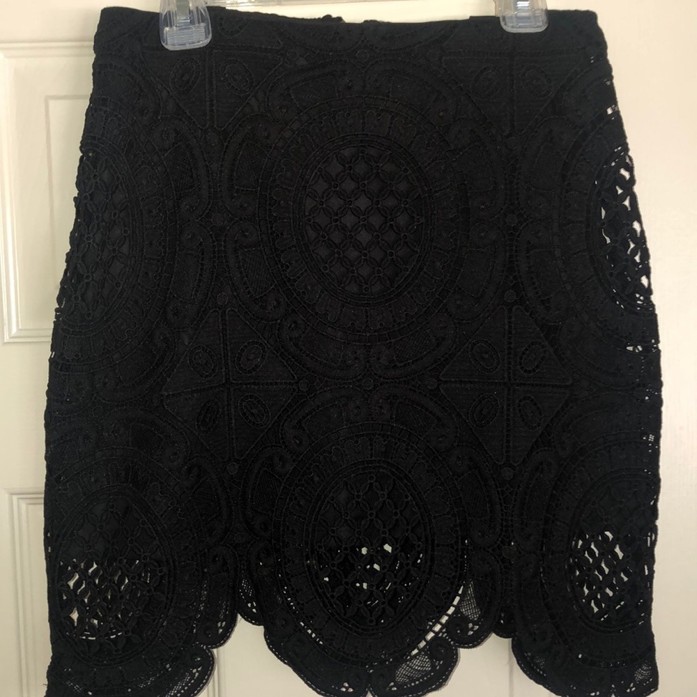 Black lace skirt
